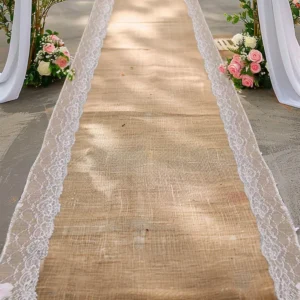 Natural Jute Burlap Aisle Runner