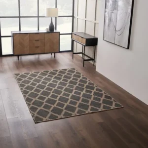 Pacific Lifestyle Diamond Design Rectangle Indoor Outdoor Rug